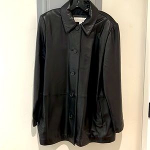 Liz Claiborne Leather Coat L